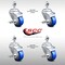 Service Caster 3.5 Inch SS Blue Polyurethane Swivel 12mm Threaded Stem Caster Set Brake SCC-SSTS20S3514-PPUB-BLU-TLB-M1215-4 - alternate 4